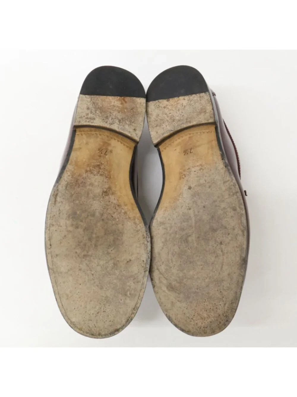 Gucci GG Pattern Leather Horsebit Loafers 7.5